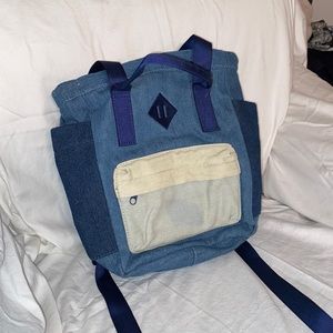 Mini Blue Denim Backpack
